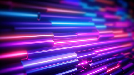 Wall Mural - abstract background with pink blue neon lines glowing in ultraviolet light. data transfer concept. d