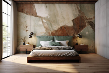 Wall Mural - bedroom with bed