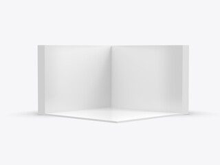 Wall Mural - Trade show booth 3d blank white template, illustration.
