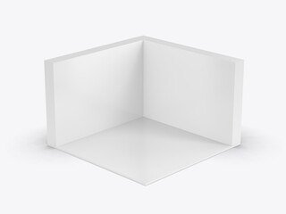 Wall Mural - Trade show booth 3d blank white template, illustration.