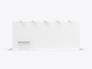 Wall Mural - Trade show booth 3d blank white template, illustration.