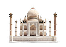 Taj Mahal Agra Country On A Transparent Background (png) For Decoration Projects. Generative AI