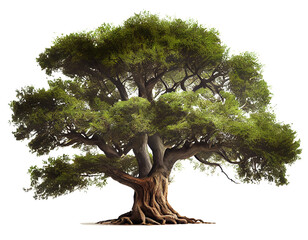 Wall Mural - big tree on transparent background