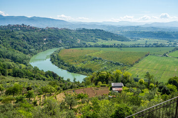 Scenic sight in the beautiful village of Nazzano, Province of Rome, Lazio, Italy.