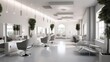 Luxury modern bright interiors salon interior.