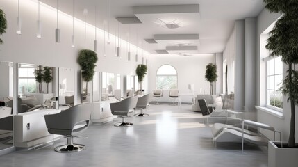 Aufkleber - Luxury modern bright interiors salon interior.