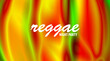 Flashy wavy background for reggae night party design. Iridescent vector graphics
