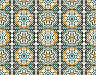 Wall Mural - Seamless geometric pattern in Arabic style Zellij