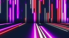 Futuristic Colorful Line Animation Background