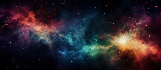 colorful space galaxy cloud nebula. stary night cosmos wallpaper