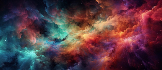 Wall Mural - Colorful space galaxy cloud nebula. Stary night cosmos wallpaper