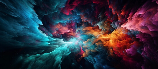 Colorful space galaxy cloud nebula. Stary night cosmos wallpaper