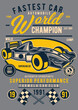 World Champion Formula Car Racing Tshirt Design Retro Vintage