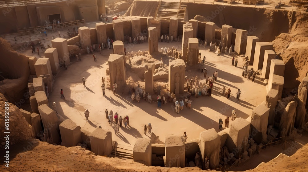Göbekli Tepe re-imagined, generated by AI, Generative, AI Stock  Illustration | Adobe Stock