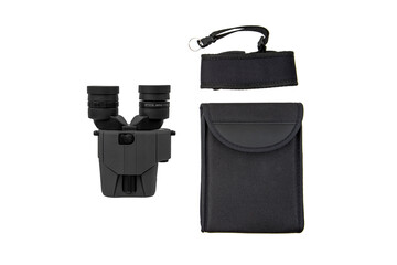 Wall Mural - Modern binoculars. An optical instrument for observation at long distances. Isolate on a white back.