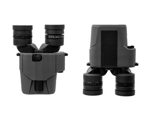 Wall Mural - Modern binoculars. An optical instrument for observation at long distances. Isolate on a white back.