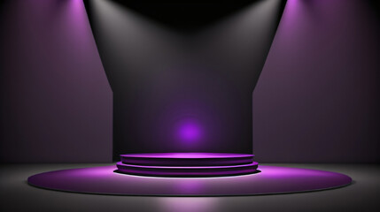 photo futuristic portal science fiction podium 
pedestal platform modern empty cyberpunk podium mockup space  background

