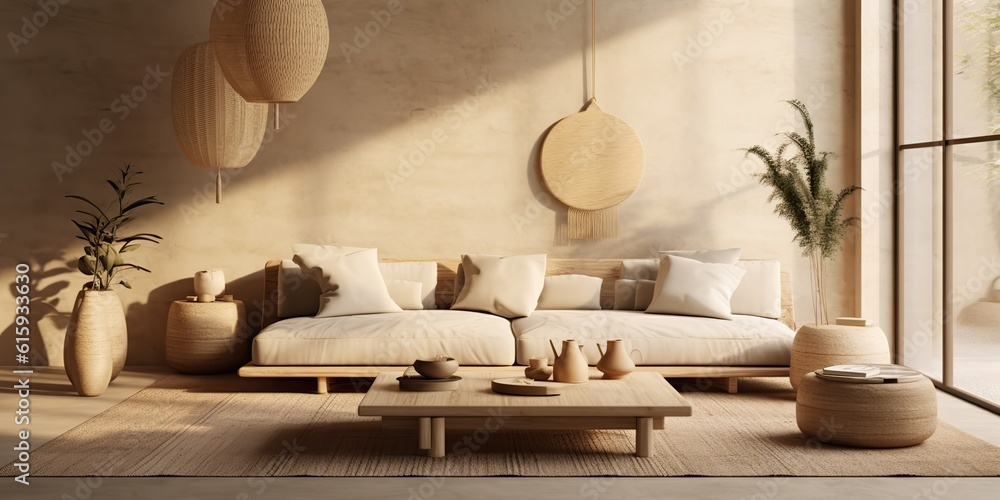 AI Generated. AI Generative. Japan japandi style design home appartment ...