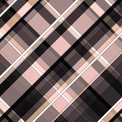 Poster - Pink black and grey checkered background pattern