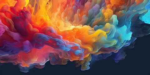 abstract colorful cloud Generative AI