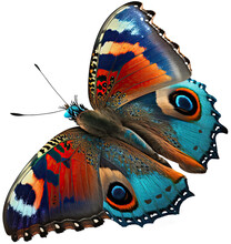 PNG Flying Colorful Butterfly Isolated On Transparent Background