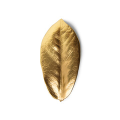 Sticker - Gold leaf on white background. Decorative element