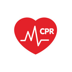 Wall Mural - heart cpr medical icon vector design	
