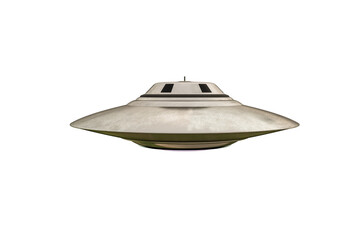 unidentified flying object isolated on white background 3d illustration