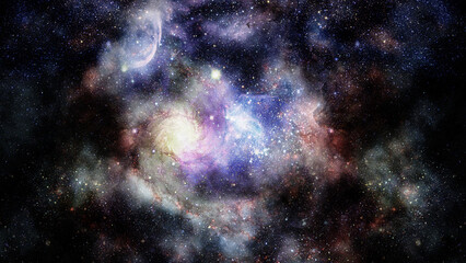Wall Mural - starry deep outer space - nebula and galaxy