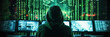 © comicsans - A hacker poster with copy space - Fictional Person, Generative AI