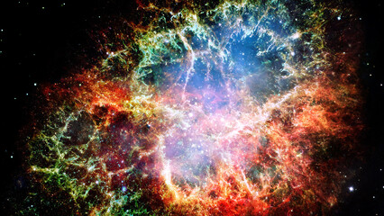 Wall Mural - nebula and galaxies in dark space. elements of this image furnished by nasa.