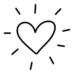 Wall Mural - doodle sketch style of hearts icon vector illustration for concept design.