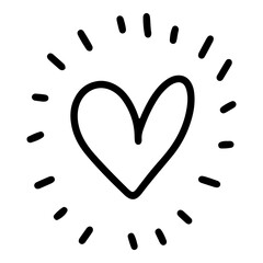 Wall Mural - doodle sketch style of hearts icon vector illustration for concept design.