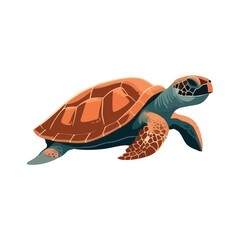 Wall Mural - Slow swimming sea turtle