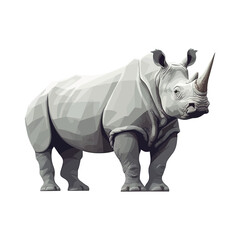 Sticker - Fat rhinoceros standing