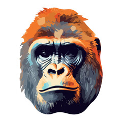 Sticker - mandrill face design