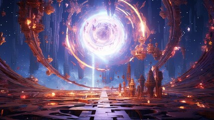 astral barrier, digital art illustration