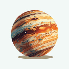 vector jupiter cartoon style