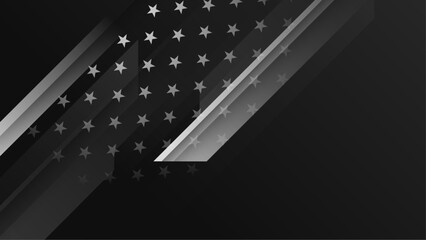 Wall Mural - vector grayscale gradient usa memorial day illustration