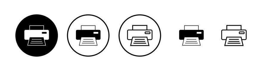 Printer icons set. print icon. Fax vector icon.