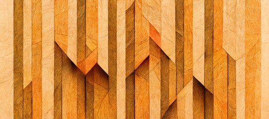 Wall Mural - Wood pattern. abstract geometric wooden design. Generative AI	