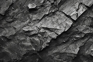 Black and white stone background with a dark gray grunge texture, panoramic banner