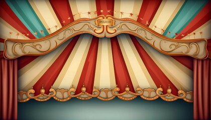 Wall Mural - circus frame background circus tent background with copy space. generative ai