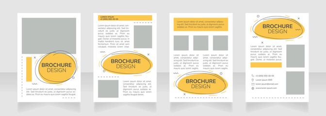 Advert campaign blank brochure layout design. Promo, marketing service. Vertical poster template set with empty copy space for text. Premade corporate reports collection. Editable flyer paper pages