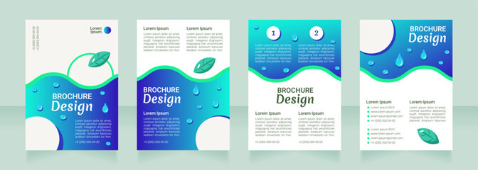 Bulimia eating and mental disorder blank brochure layout design. Vertical poster template set with empty copy space for text. Premade corporate reports collection. Editable flyer paper pages