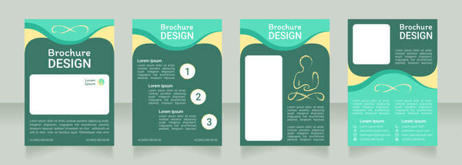 Wall Mural - harmony from meditation blank brochure design. template set with copy space for text. premade corpor