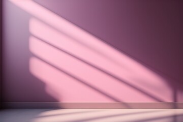Aufkleber - Empty pink wall with beautiful chiaroscuro. Elegant minimalist background for product presentation.