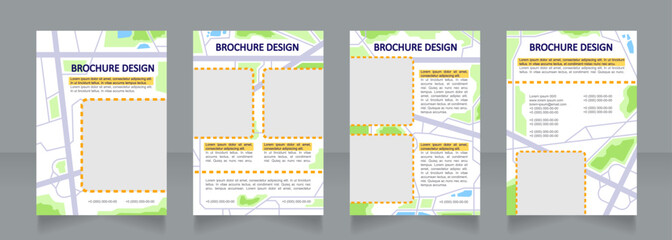 Wall Mural - environmental planning blank brochure design. city landscaping. template set with copy space for tex
