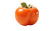 Fuyu persimmon fruit isolated on transparent background created with generative AI technology