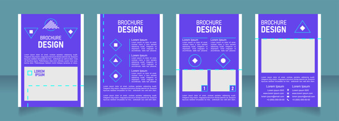 Sport blank brochure design. Template set with copy space for text. Premade corporate reports collection. Editable 4 paper pages. Bahnschrift SemiLight, Bold SemiCondensed, Arial Regular fonts used